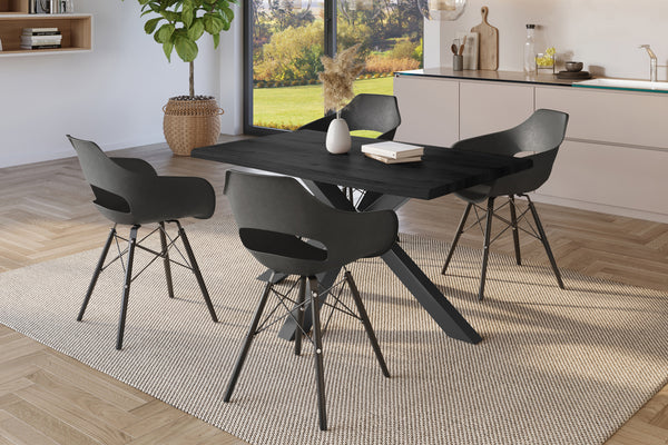 #holzgrau-optik #140x80 #spider-gestellschwarz