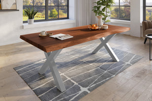 #nussbaumfarben #220x110 #x-gestellsilber