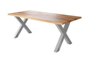 #holzwildeiche-optik #240x100 #x-gestellsilber