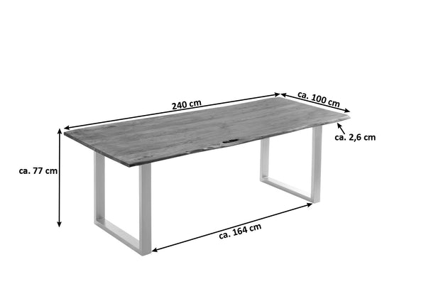 #nougatfarben #240x100 #u-gestellsilber