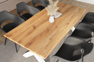 #holzwildeiche-optik #180x90 #u-gestellschwarz