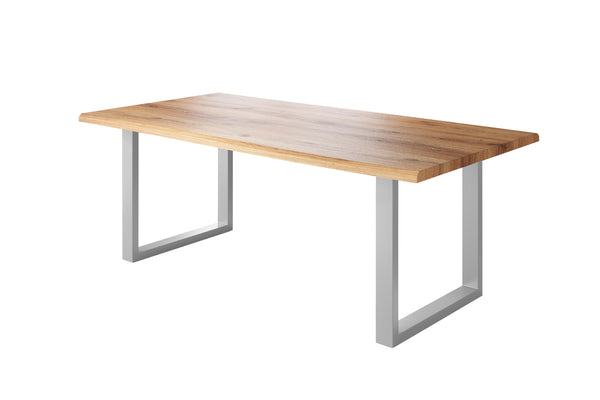 #holzwildeiche-optik #240x100 #u-gestellsilber