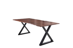 #nussbaumfarben #220x100 #x-gestellschwarz