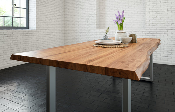 #naturfarben #220x100 #u-gestellsilber