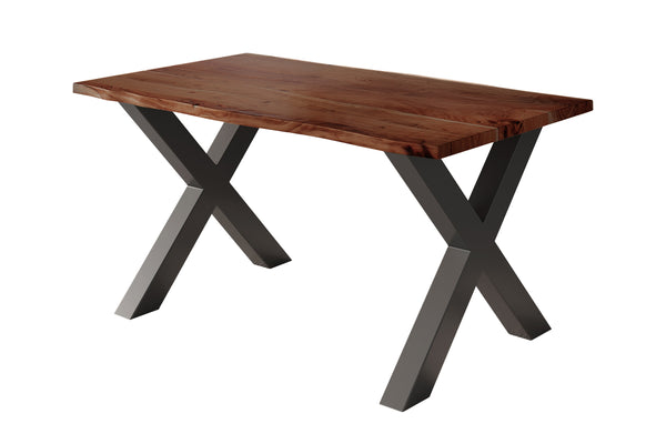 #nussbaumfarben #140x80 #x-gestellschwarz