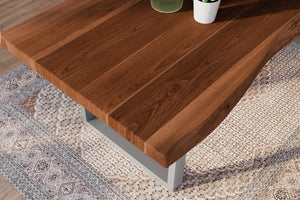 #akazienussbaumfarben #200x100 #u-gestellsilber