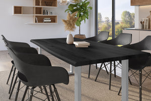 #holzgrau-optik #200x100 #u-gestellsilber