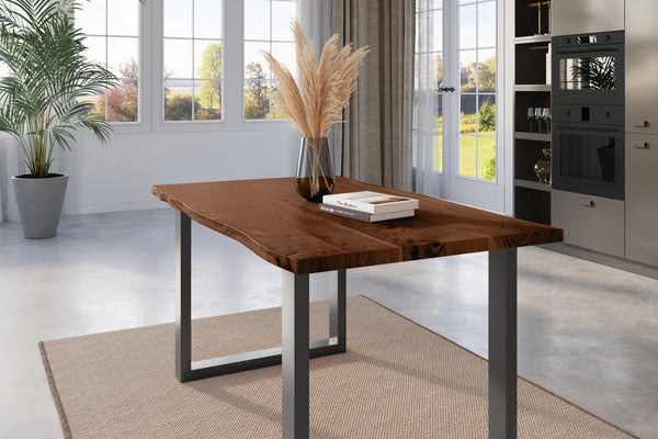 #nussbaumfarben #140x80 #u-gestellschwarz
