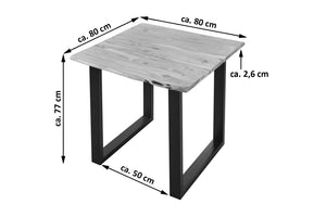 #naturfarben #80x80 #u-gestellschwarz
