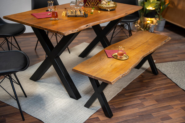 #nussbaumfarben #120cm #x-gestellschwarz