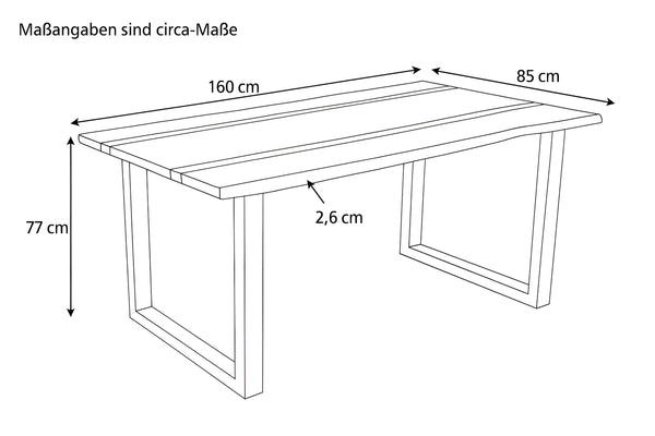 #160x85 #u-gestellschwarz