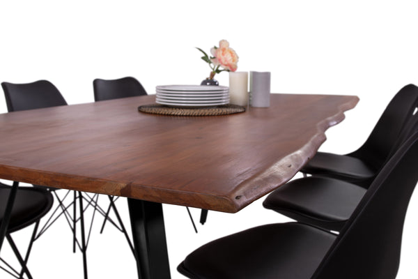 #nussbaumfarben #240x100 #hairpin-gestellschwarz