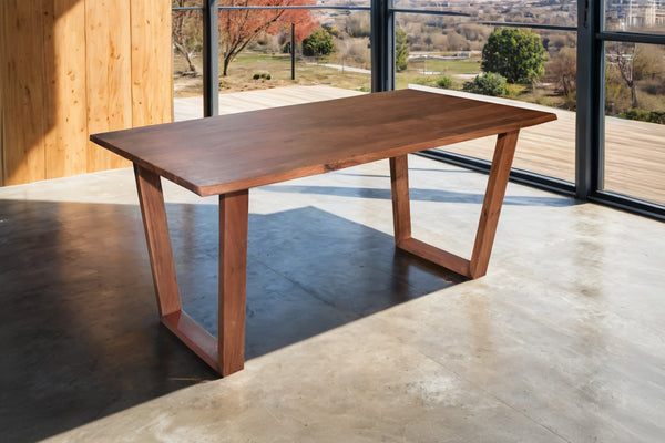 #nussbaumfarben #220x100 #v-holzgestellholzgestell