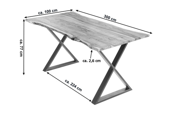 #naturfarben #300x100 #x-gestelledelstahl