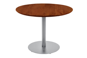 #akazienussbaumfarben #90x90 #säulen-gestellrundsilber