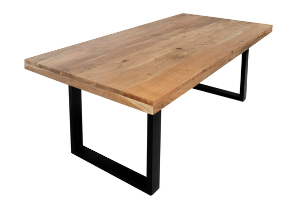 #akazienaturfarben #240x100 #u-gestellschwarz