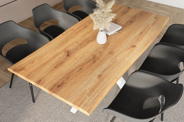 #holzwildeiche-optik #220x100 #spider-gestellweiß