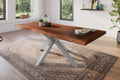 #akazienussbaumfarben #220x100 #spider-gestellsilber