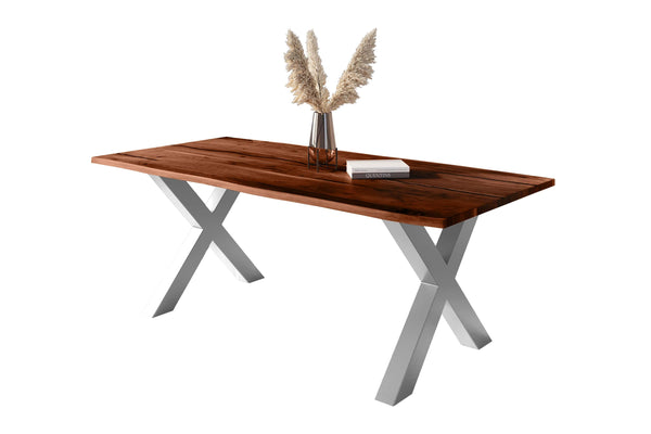 #nussbaumfarben #220x100 #x-gestellschwarz