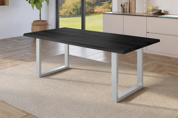 #holzgrau-optik #220x100 #u-gestellsilber