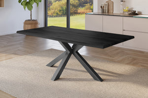 #holzgrau-optik #200x100 #spider-gestellschwarz