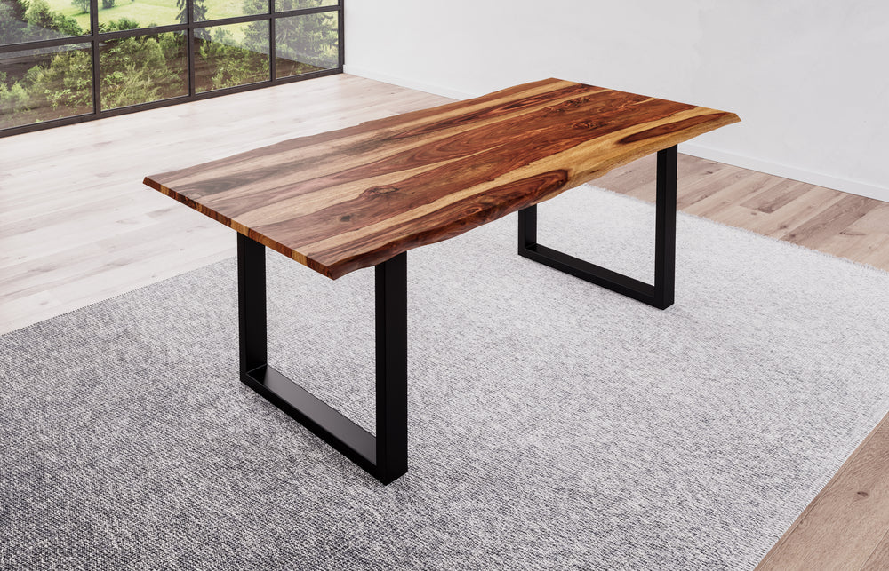 #naturfarbenlackiert #180x90 #u-gestellschwarz