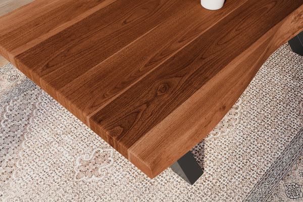 #akazienussbaumfarben #200x100 #x-gestellschwarz