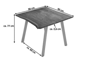 #nussbaumfarben #90x90 #vierfuß-gestell