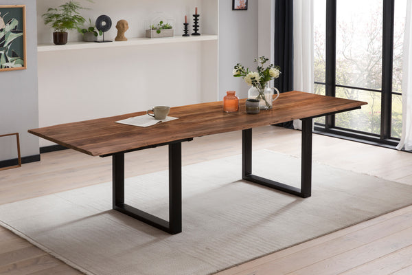 #nussbaumfarben #200(300)x100 #u-gestellschwarz