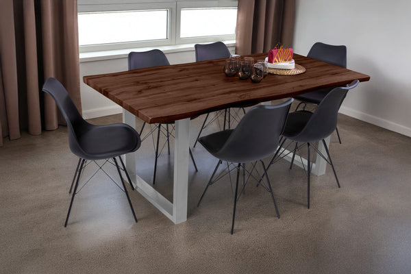 #nussbaumfarben #180x90 #u-gestellsilber