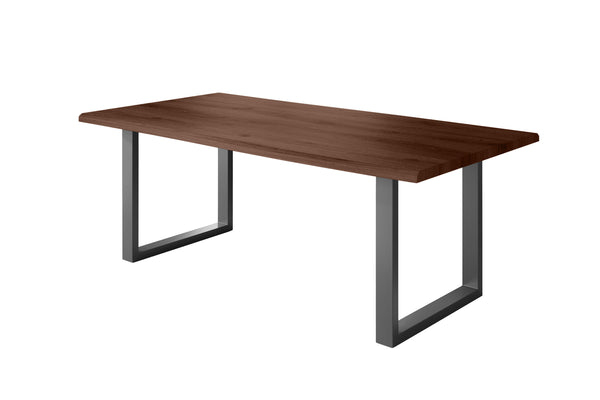 #holznussbaum-optik #200x100 #u-gestellschwarz