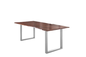 #nussbaumfarben #220x100 #u-gestellsilber