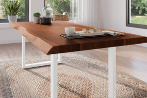 #akazienussbaumfarben #200x100 #u-gestellweiß