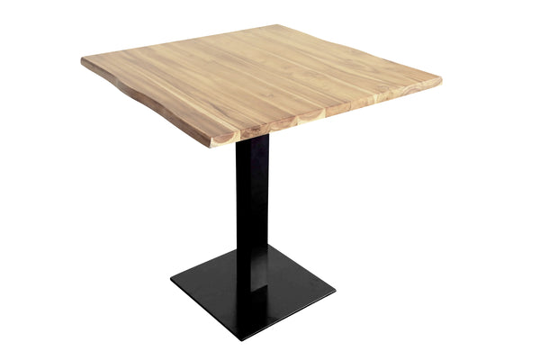 #akazienaturfarben #75x75 #säulen-gestelleckigschwarz