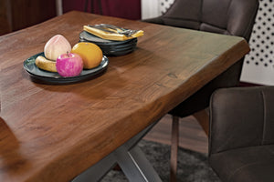 #nussbaumfarben #180x90 #x-gestellsilber