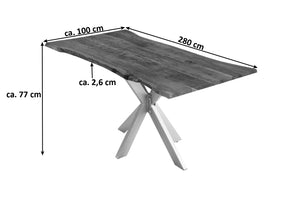 #nussbaumfarben #280x100 #spider-gestellsilber