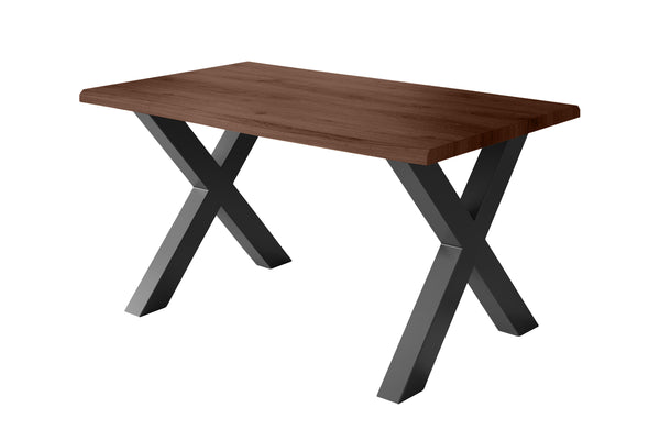 #holznussbaum-optik #120x80 #x-gestellschwarz