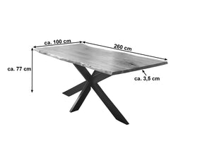 #naturfarben #260x100 #spider-gestellschwarz