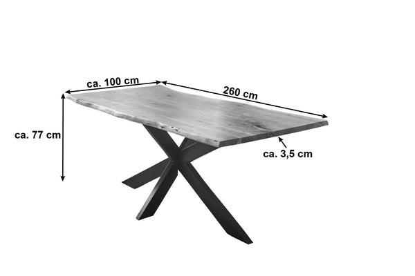 #naturfarben #260x100 #spider-gestellschwarz