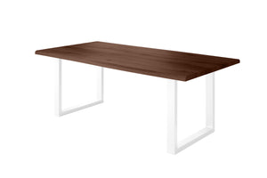 #holznussbaum-optik #200x100 #u-gestellweiß