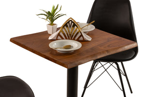 #akazienussbaumfarben #60x60 #säulen-gestelleckigschwarz