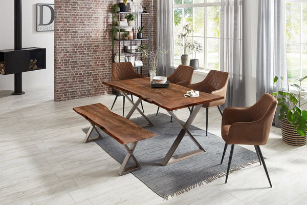 #nussbaumfarben #140x80 #x-gestelledelstahl