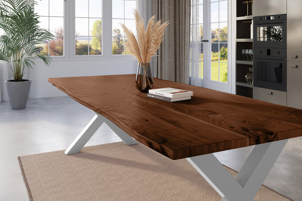 #nussbaumfarben #280x100 #x-gestellsilber
