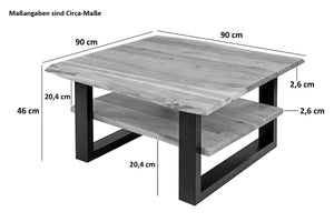 #akazienussbaumfarben #90x90 #u-gestellschwarz