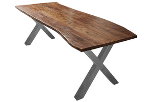 #nussbaumfarben #240x100 #x-gestellsilber