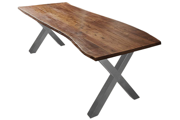 #nussbaumfarben #240x100 #x-gestellsilber