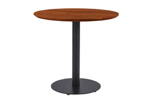 #akazienussbaumfarben #80x80 #säulen-gestellrundschwarz