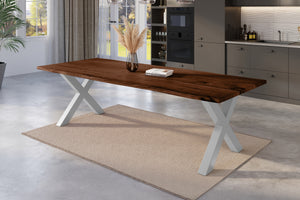 #nussbaumfarben #280x100 #x-gestellsilber