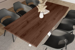 #holznussbaum-optik #200x100 #spider-gestellweiß