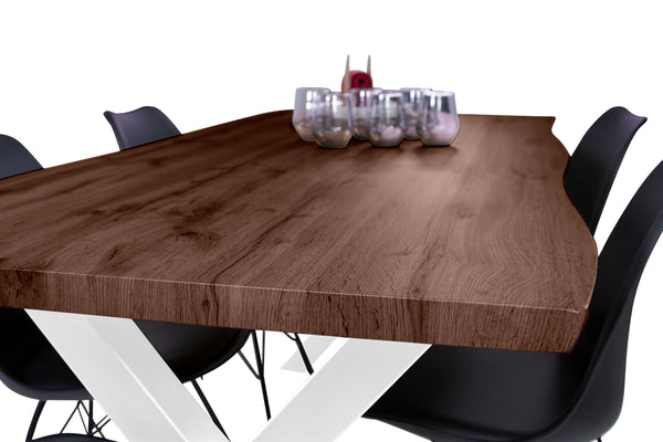 #nussbaumfarben #180x90 #x-gestellweiß